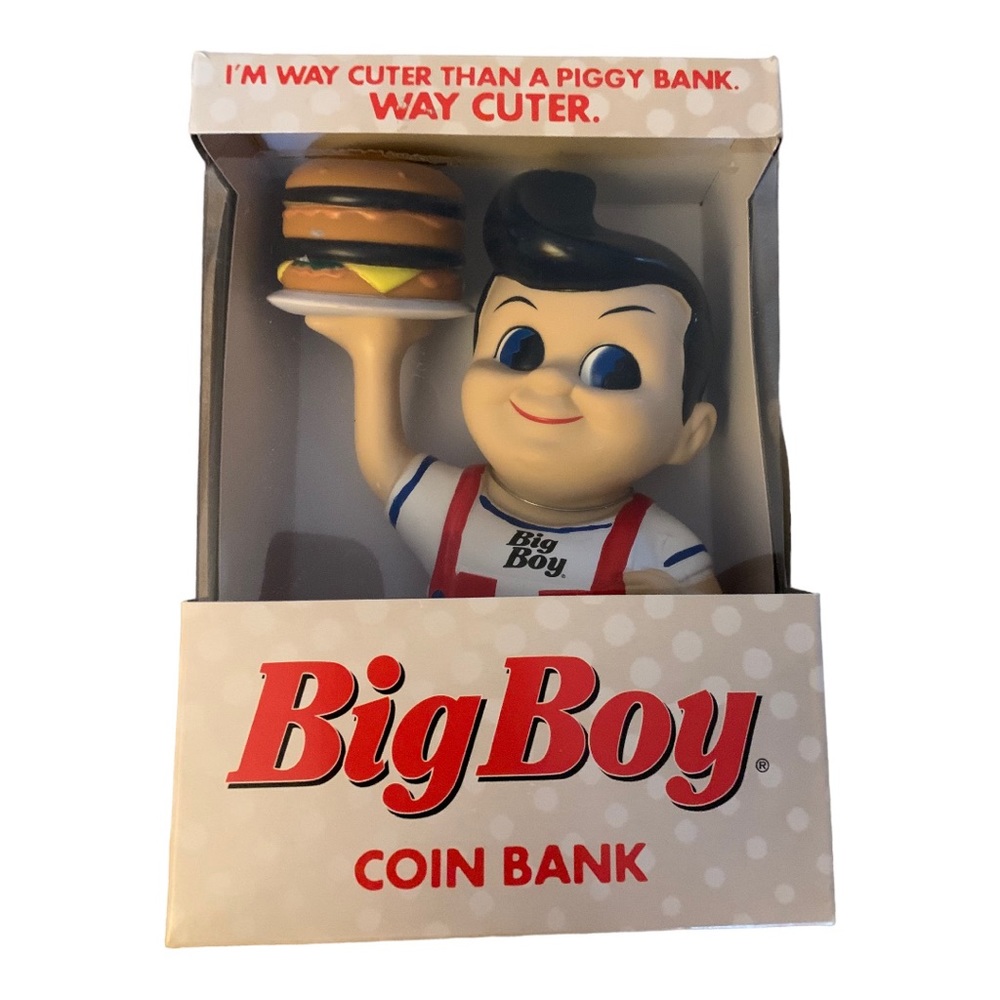 Big Boy Coin Bank Sealed with Cheeseburger Plate - Limited Edition!